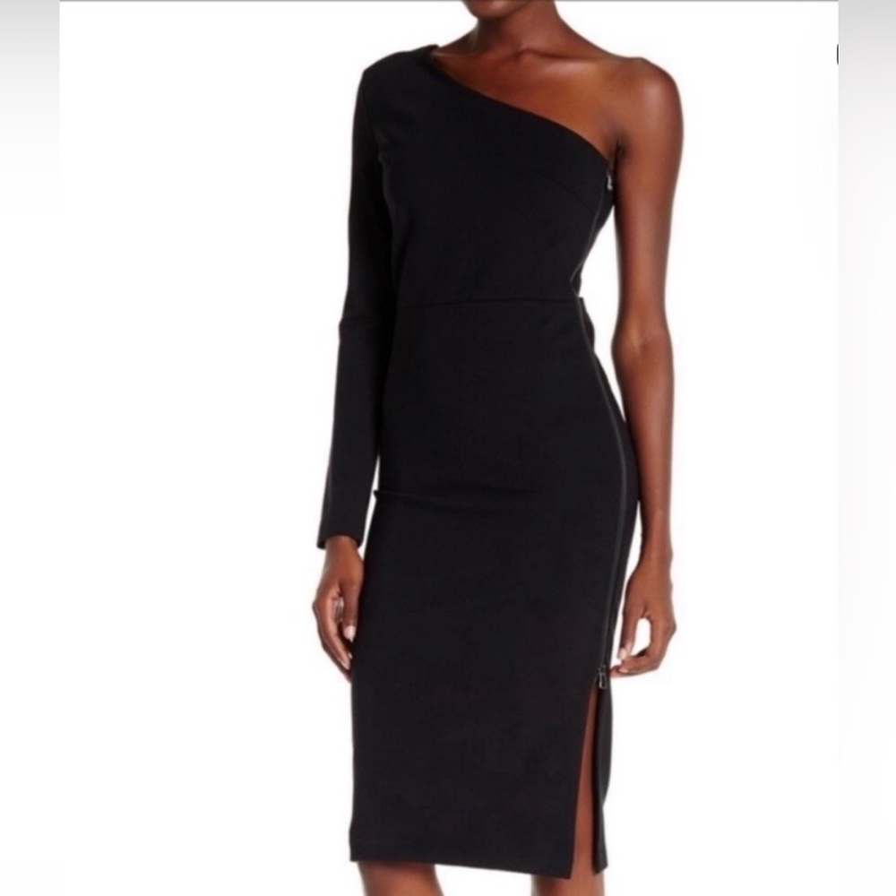 Veronica Beard Aspen One Shoulder Long Sleeve Dress